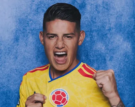 Foto de James Rodríguez, futbolista colombiano, capitán de la selección de Colombia en el Mundial 2026